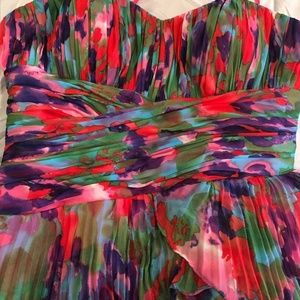 Stunning ruffle sweetheart strapless prom dress